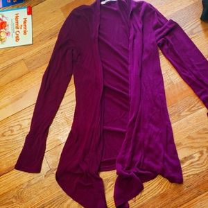Purple cardigan